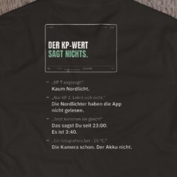 Druck-Nahaufnahme: Fotografen-T-Shirt «KP sagt nichts» von hemmi.photo – Rückendruck