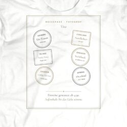 Druck-Nahaufnahme: Fotografen-T-Shirt «Reisepass Visa» von hemmi.photo – Brustdruck