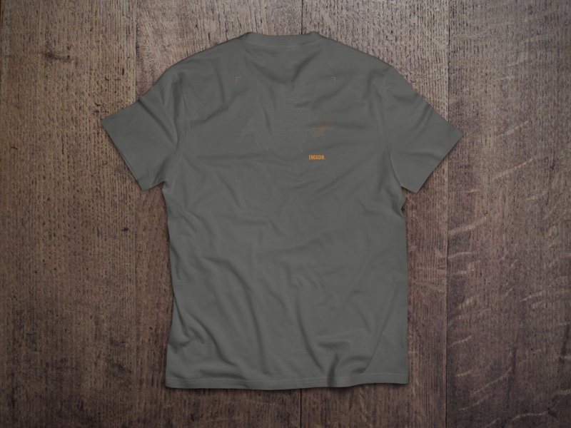 T-Shirt «Engadin – Die Perle der Alpen» – Rückendruck auf Grey Melange